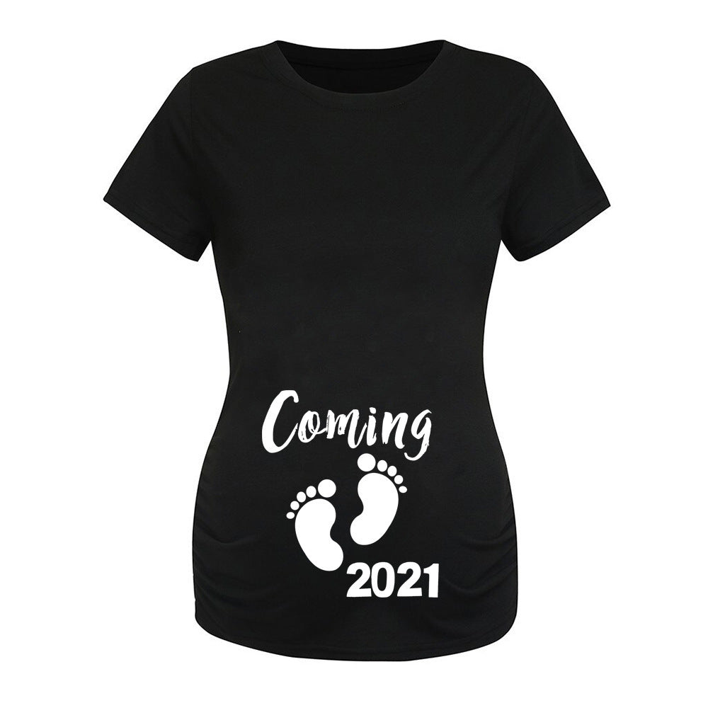 Letter Print Maternity Dress
