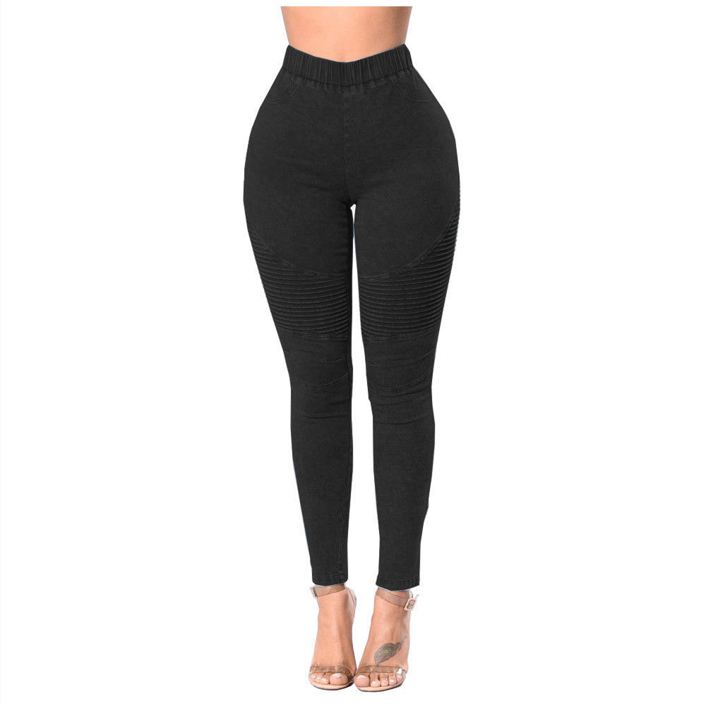 Creased Women'S High-Waisted Butt-Lifting Women'S Jeans