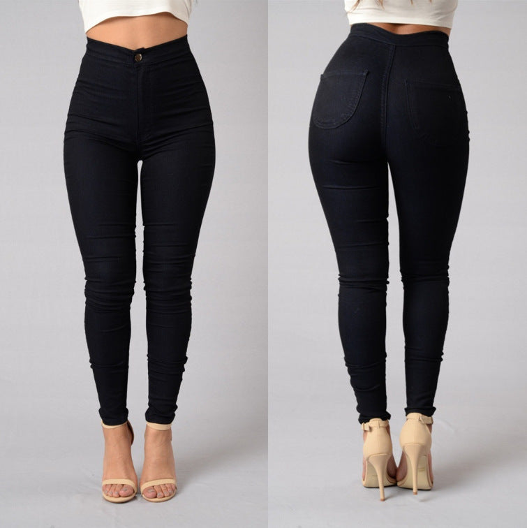 explosion Leggings thin waist stretch pencil pants tight candy colored jeans