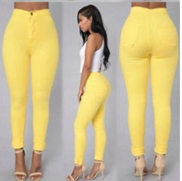 explosion Leggings thin waist stretch pencil pants tight candy colored jeans