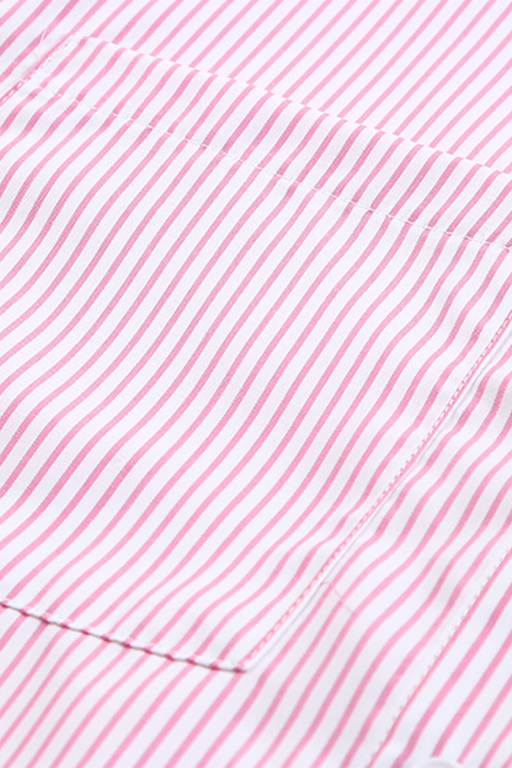 Light Blue Casual Striped Shirred Cuffs Shirt