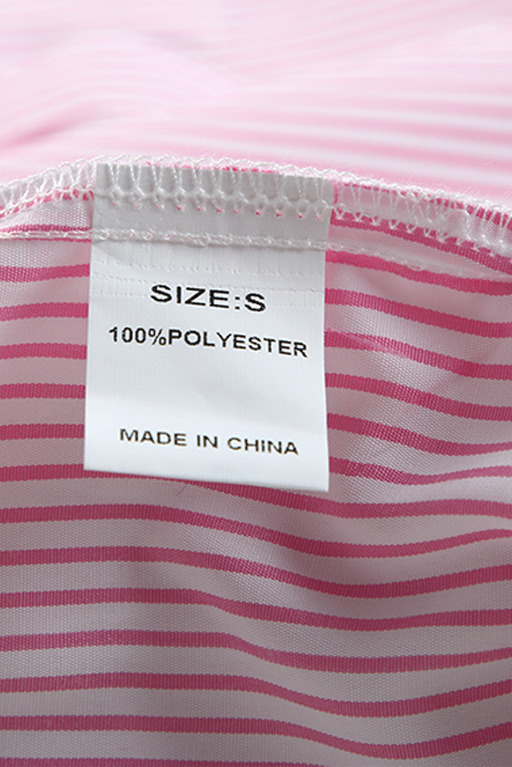 Light Blue Casual Striped Shirred Cuffs Shirt