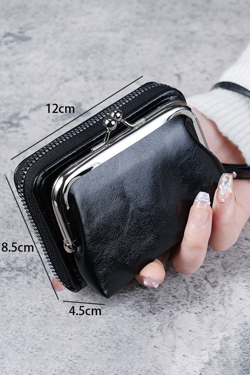 Chestnut Minimalist Wristlet PU Leather Coin Purse
