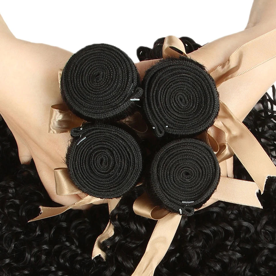 Indian Kinky Curly Bundles Human Hair Weaving Natural Color 1//3/4 Bundles Deal Jerry Curly Human Hair Extensions