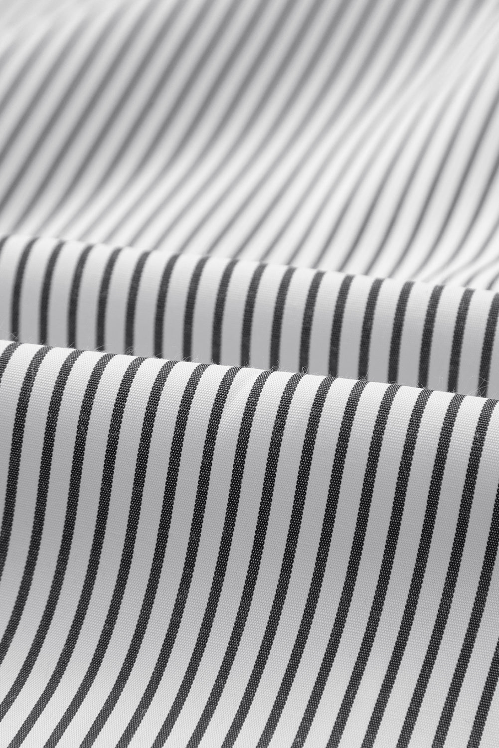 Light Blue Casual Striped Shirred Cuffs Shirt