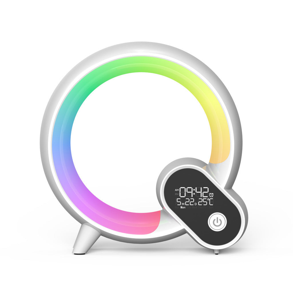 Creative Q Light Analog Display Alarm Clock Bluetooth Audio Intelligent Wake-up Q Colorful Atmosphere Light