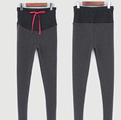 South Korea maternity new winter pregnant women foot leggings and cashmere trousers abdomen supporting feet thick spot