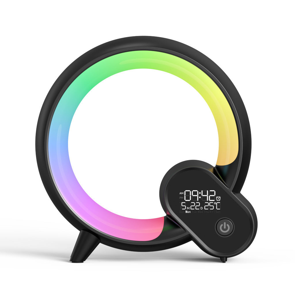 Creative Q Light Analog Display Alarm Clock Bluetooth Audio Intelligent Wake-up Q Colorful Atmosphere Light