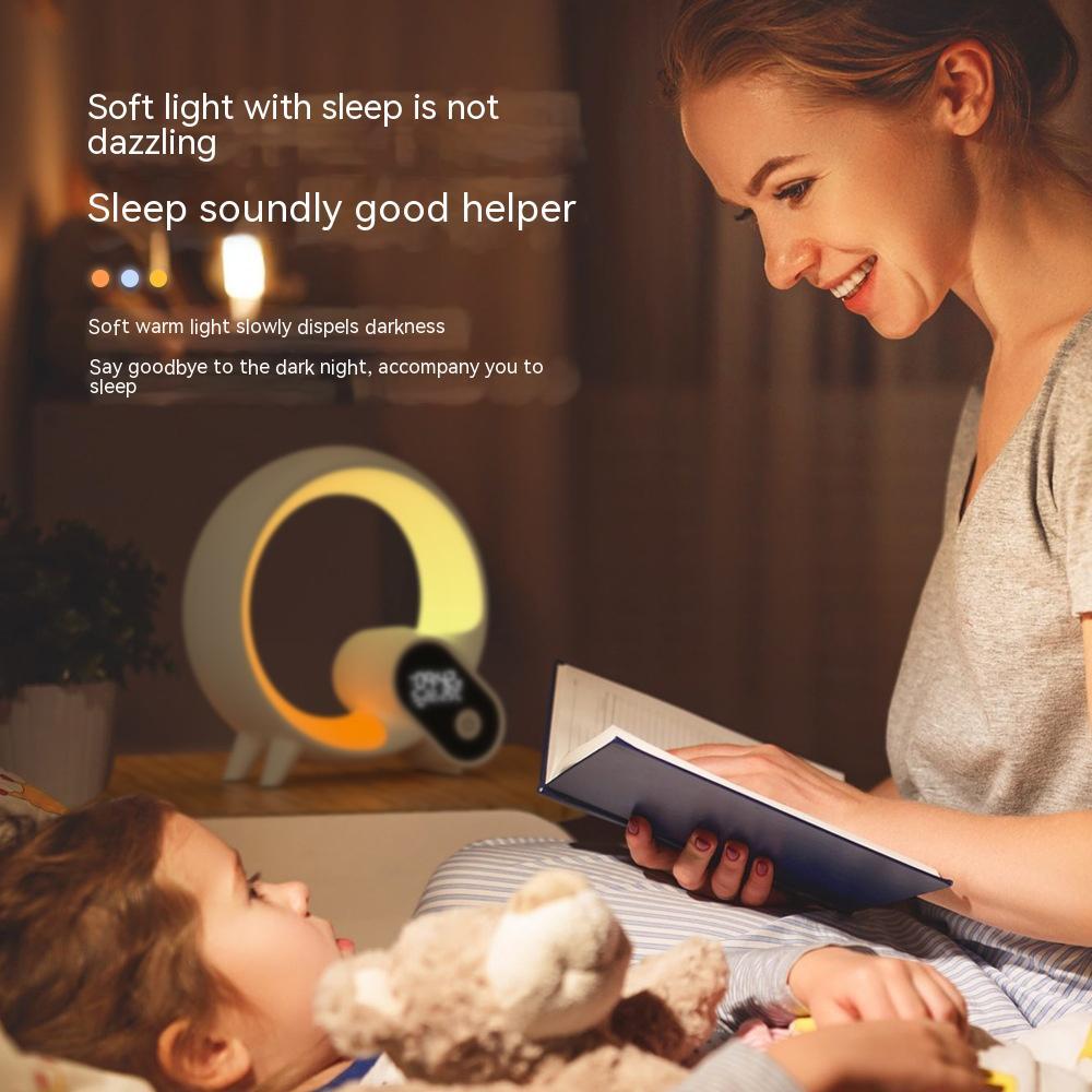 Creative Q Light Analog Display Alarm Clock Bluetooth Audio Intelligent Wake-up Q Colorful Atmosphere Light