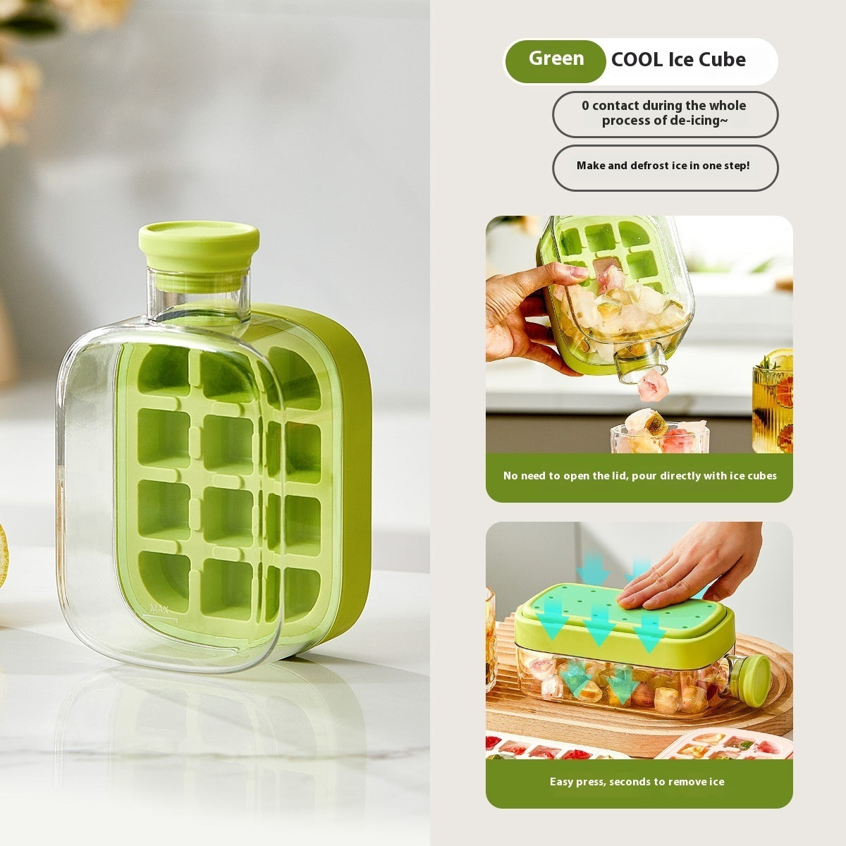 One-Click Molding Cooling Cup,Instant Ice Maker,Zero-Contact Design,Straw Included,Curling Mold,Portable & Stylish Chilled Drink