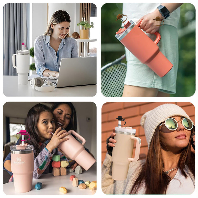 Style Straw Covers Cap Novelty Sturdy Straw Toppers Reusable Cowboy Hat Shaped For Camping Home Hiking Picnic Kitchen