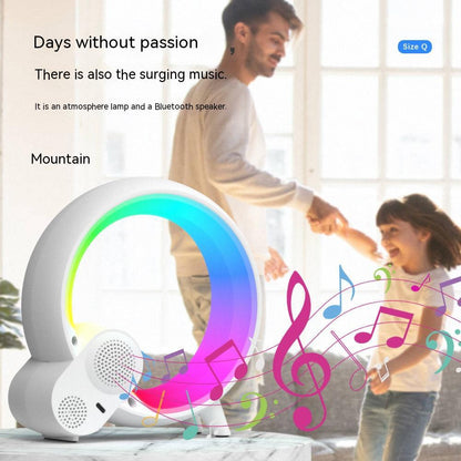 Creative Q Light Analog Display Alarm Clock Bluetooth Audio Intelligent Wake-up Q Colorful Atmosphere Light