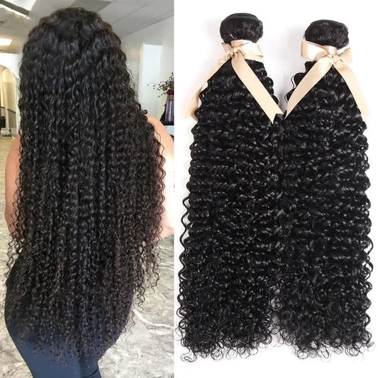 Indian Kinky Curly Bundles Human Hair Weaving Natural Color 1//3/4 Bundles Deal  Jerry Curly Human Hair Extensions