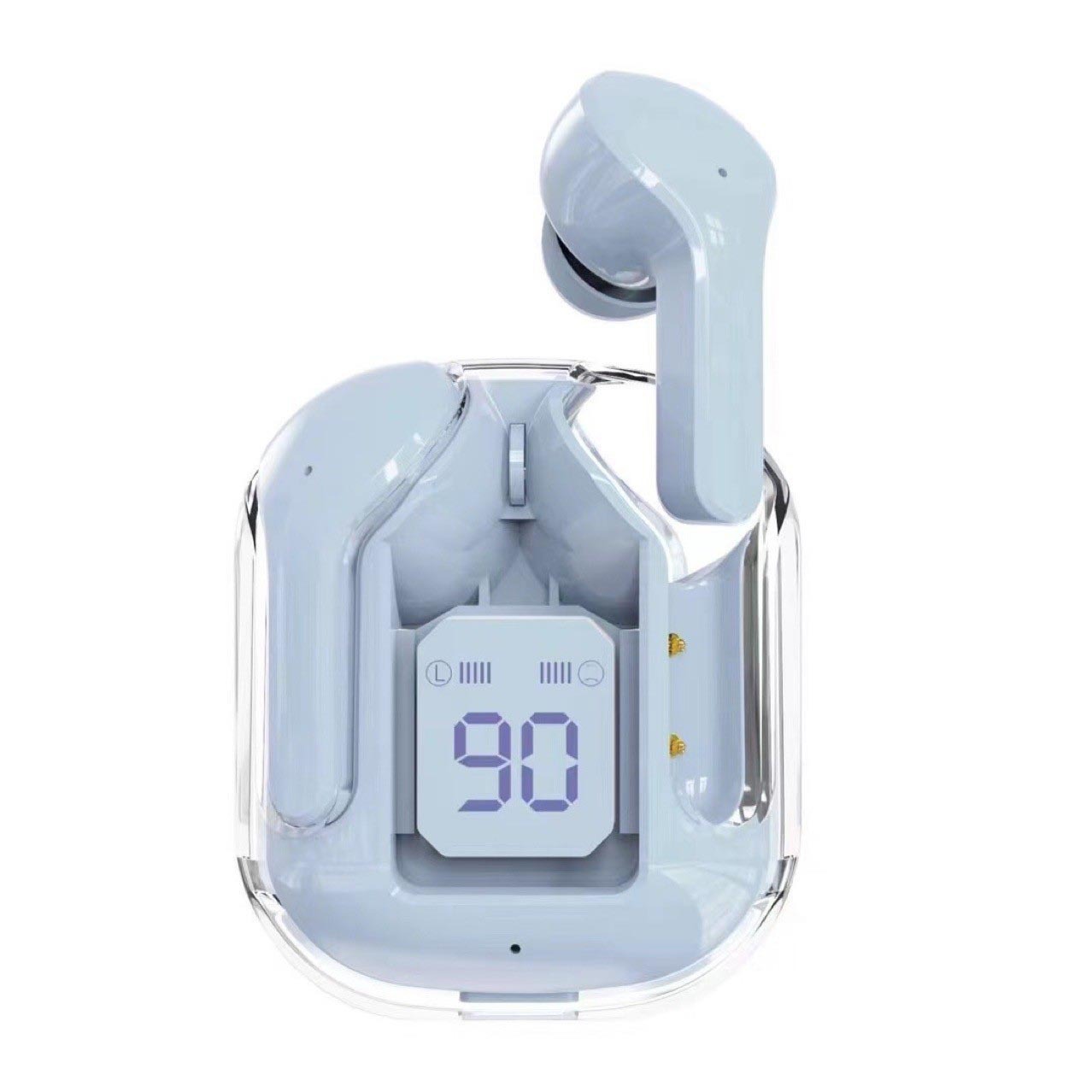 Mini Transparent Wireless Bluetooth Headset Digital Display ENC Noise Reduction True Wireless Sports Music