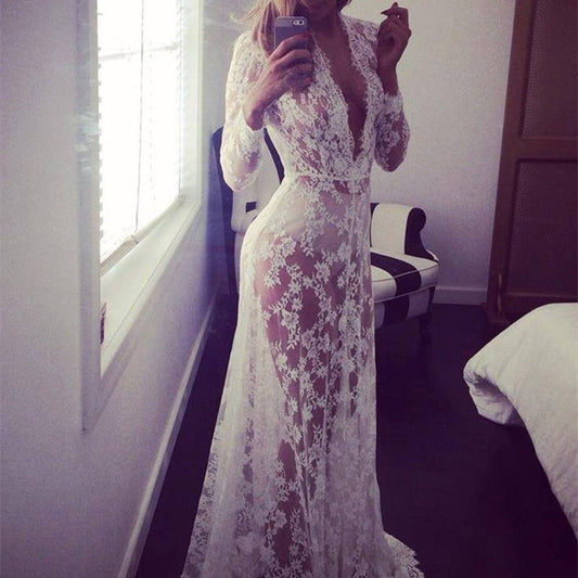 Pregnant Dress Pajamas Lace Maternity Dress Women