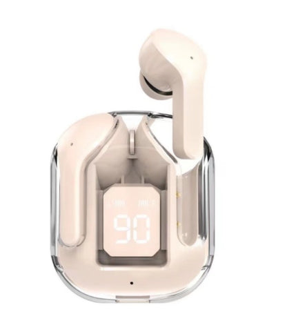 Mini Transparent Wireless Bluetooth Headset Digital Display ENC Noise Reduction True Wireless Sports Music
