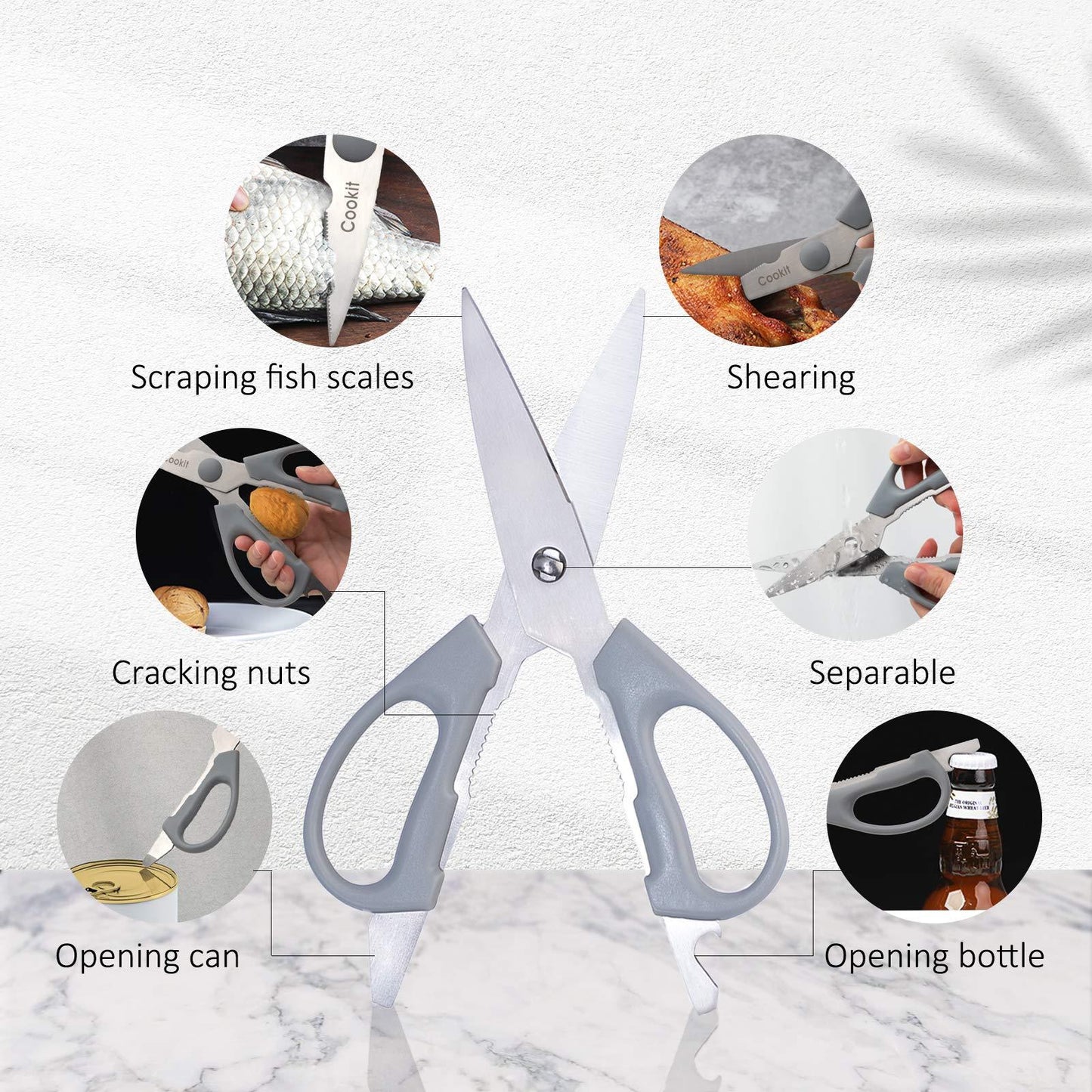 Kitchen Knife Set, 15 Piece Knife Sets with Block, Chef Knives with Non-Slip German Stainless Steel Hollow Handle Cutlery Set with Multifunctional Scissors Knife Sharpener   Platform Banned